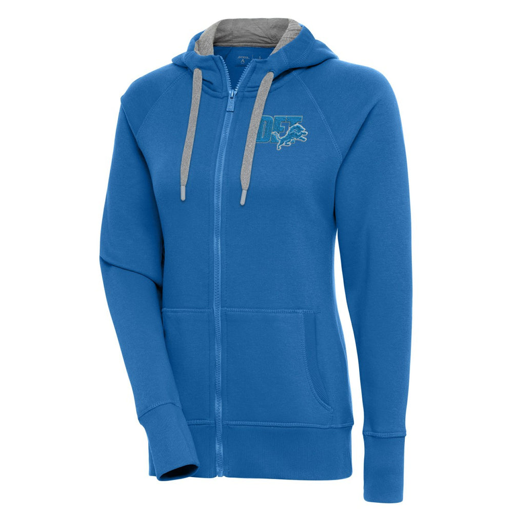 Detroit Lions Antigua Women's Victory Full-Zip Hoodie Blue