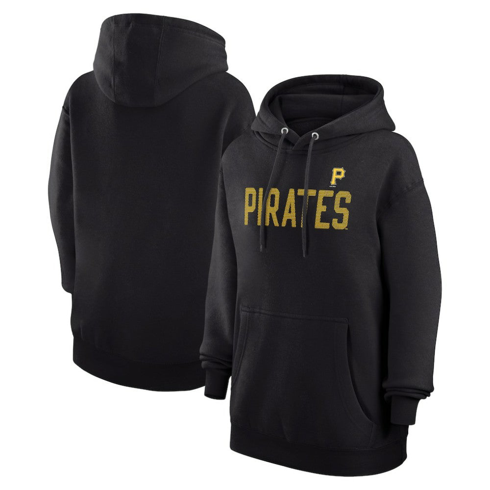 Pittsburgh Pirates G-III 4Her by Carl Banks Women's Dot Print Pullover Hoodie - Black Hoodies