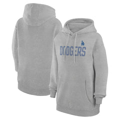 Los Angeles Dodgers G-III 4Her by Carl Banks Women's Dot Print Pullover Hoodie - Gray Hoodies