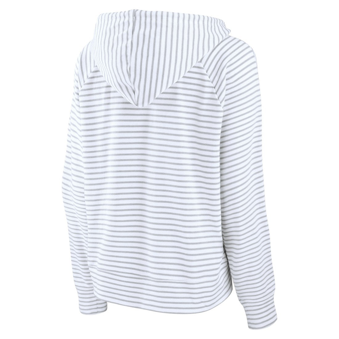 Tennessee Titans Women's Striped Notch Neck Pullover Hoodie White/Gray