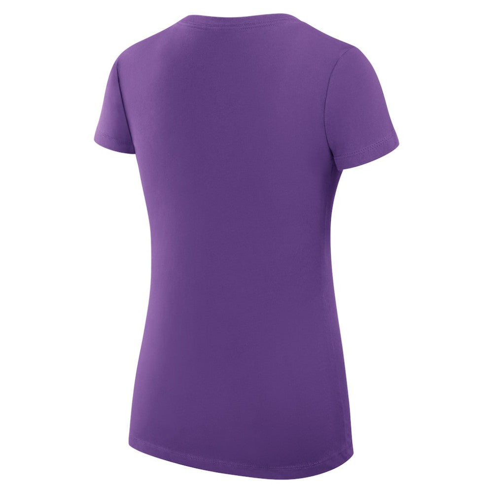 Colorado Rockies G-III 4Her by Carl Banks Women's Super-Slim Fit Lightweight Dot Print V-Neck T-Shirt - Purple T-shirts
