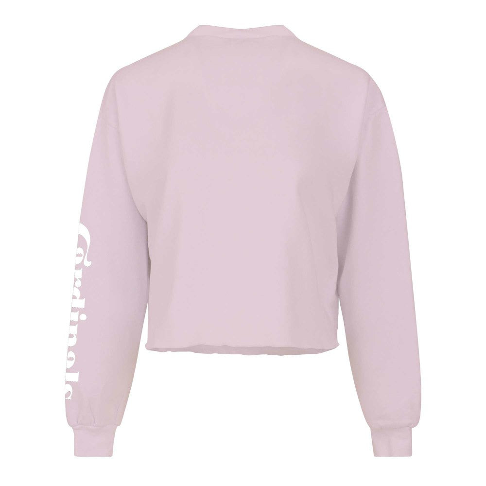 St. Louis Cardinals Fanatics Women's Cropped Slouchy Long Sleeve T-Shirt - Pink T-shirts