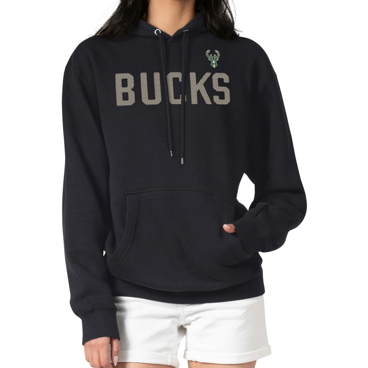 Milwaukee Bucks G-III 4Her by Carl Banks Women's Dot Print Pullover Hoodie Black