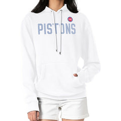 Detroit Pistons G-III 4Her by Carl Banks Women's Dot Print Pullover Hoodie White