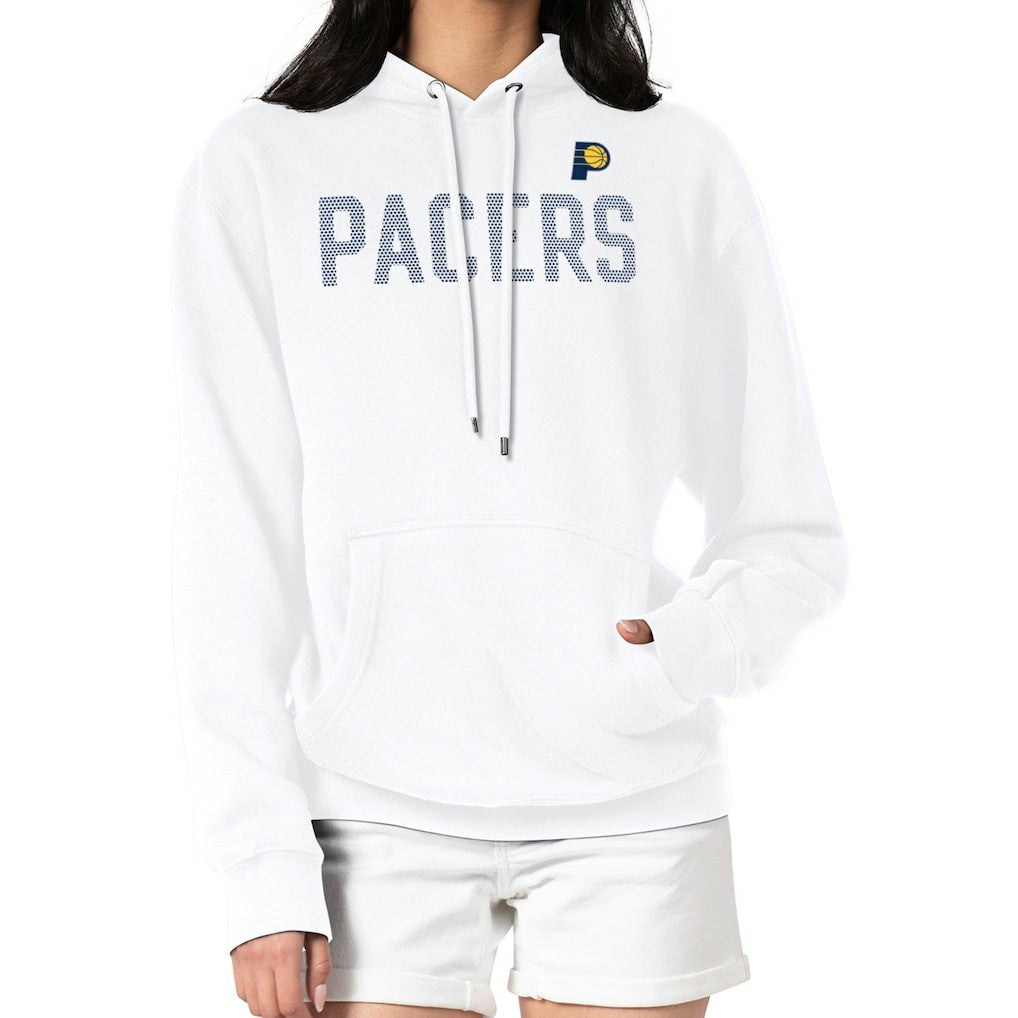 Indiana Pacers G-III 4Her by Carl Banks Women's Dot Print Pullover Hoodie White