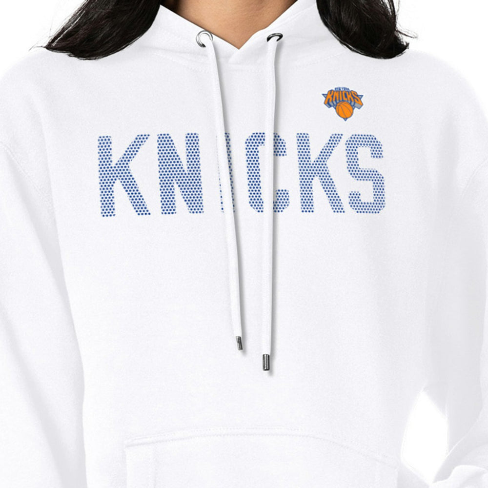 New York Knicks G-III 4Her by Carl Banks Women's Dot Print Pullover Hoodie White