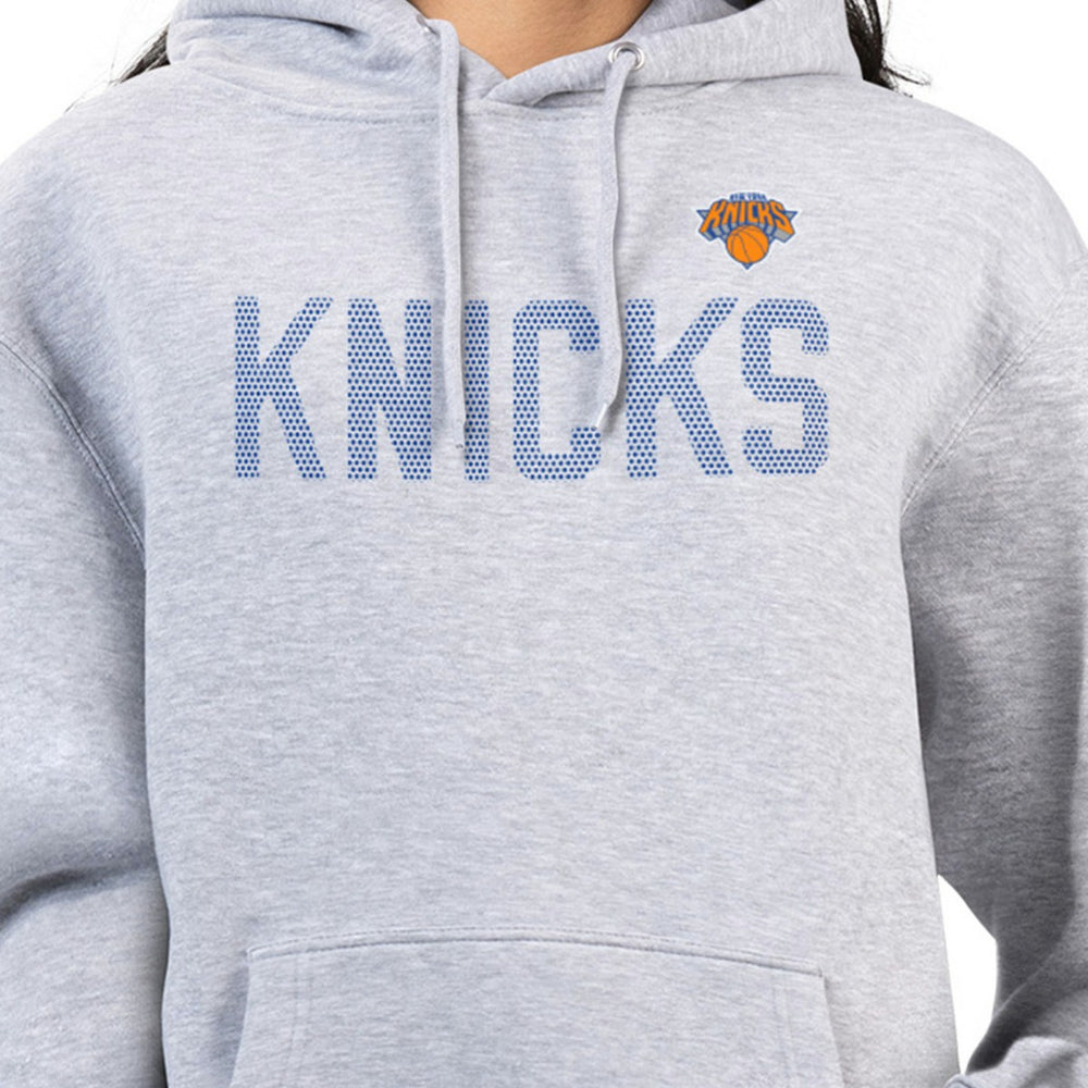 New York Knicks G-III 4Her by Carl Banks Women's Dot Print Pullover Hoodie Heather Gray