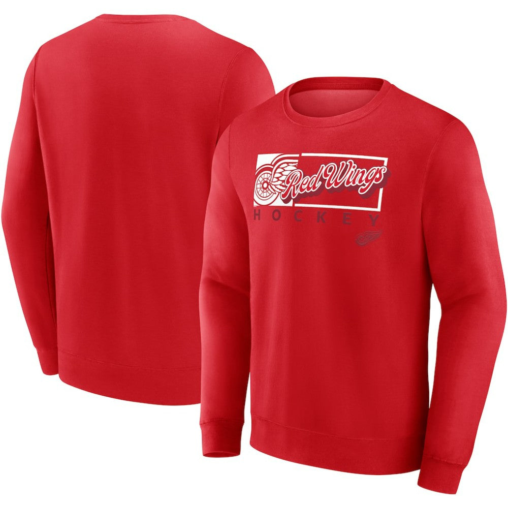 NHL Detroit Red Wings Fanatics Focus Fleece Pullover Sweatshirt - Red
