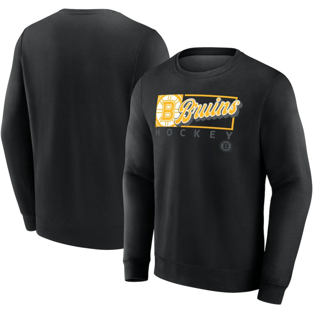 NHL Boston Bruins Fanatics Focus Fleece Pullover Sweatshirt - Black