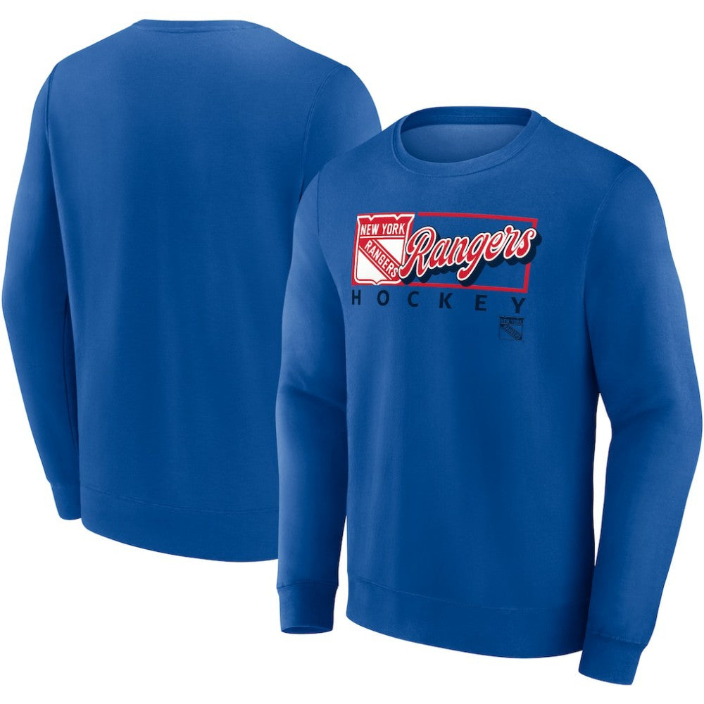 NHL New York Rangers Fanatics Focus Fleece Pullover Sweatshirt - Royal