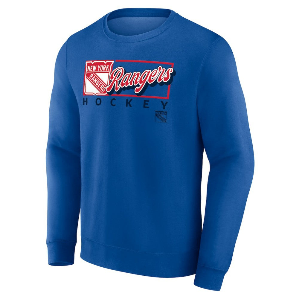 NHL New York Rangers Fanatics Focus Fleece Pullover Sweatshirt - Royal