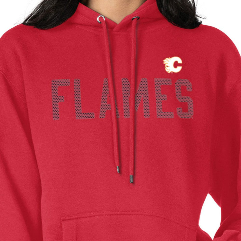 NHL Calgary Flames G-III 4Her by Carl Banks Women's Dot Print Pullover Hoodie - Red