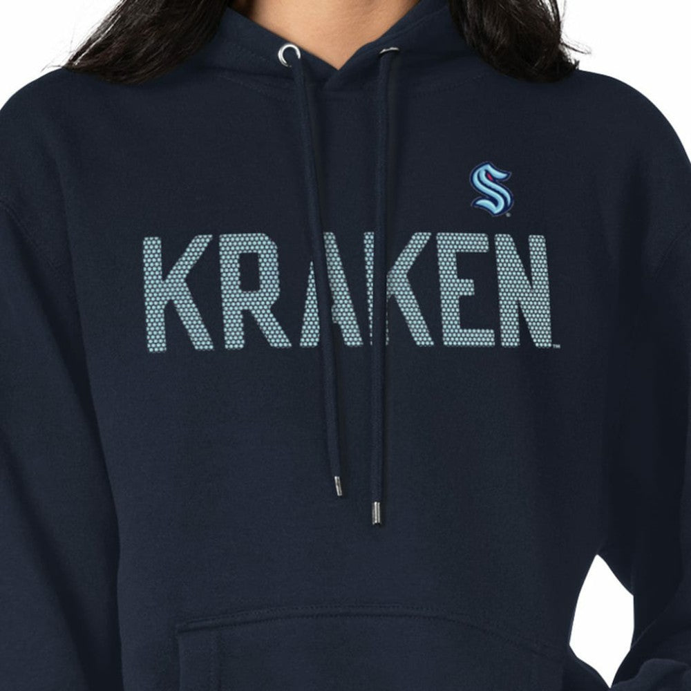NHL Seattle Kraken G-III 4Her by Carl Banks Women's Dot Print Pullover Hoodie - Navy