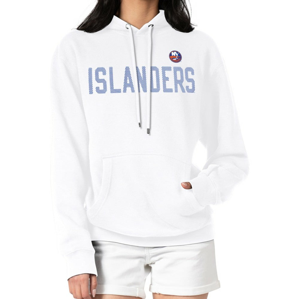 NHL New York Islanders G-III 4Her by Carl Banks Women's Dot Print Pullover Hoodie - White