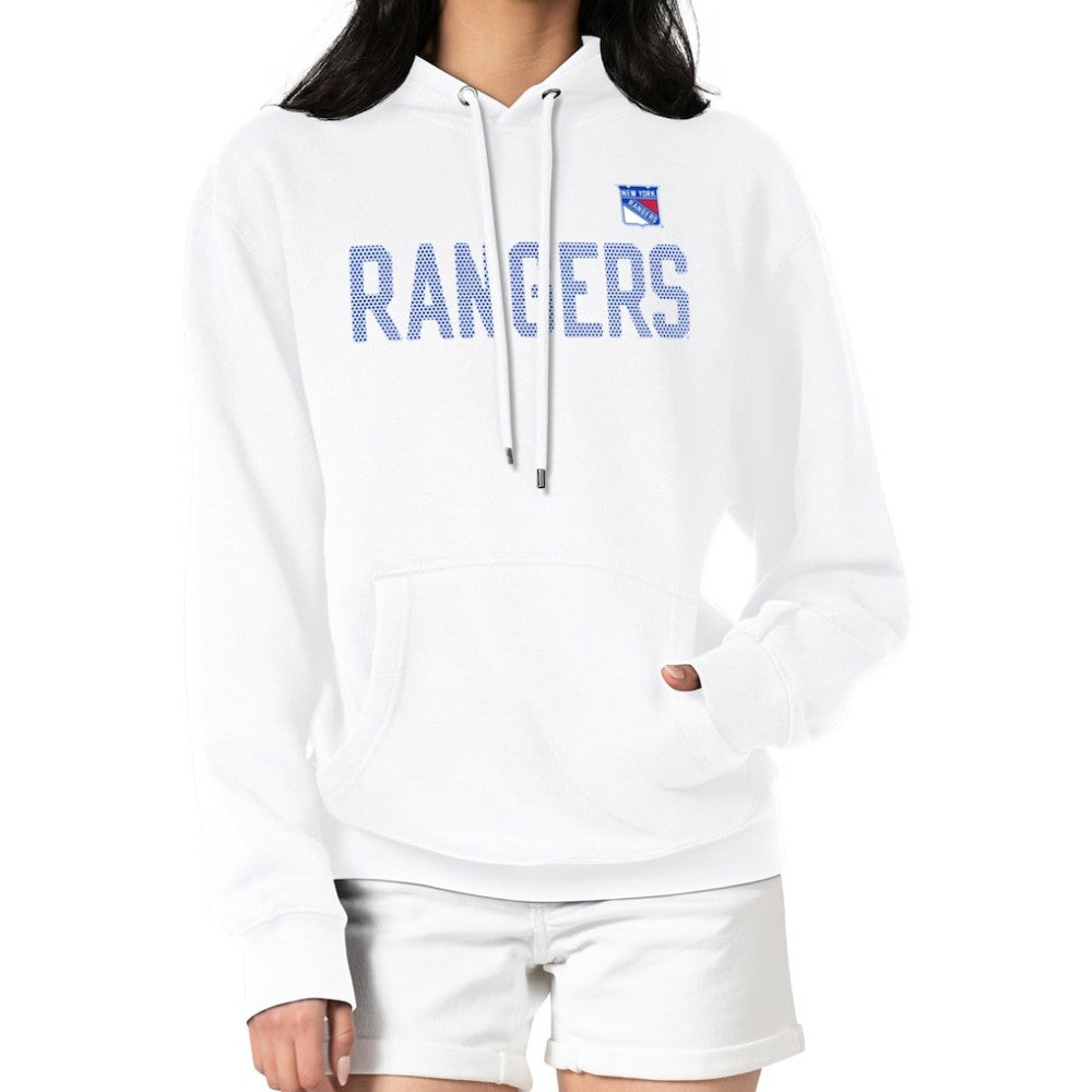 NHL New York Rangers G-III 4Her by Carl Banks Women's Dot Print Pullover Hoodie - White