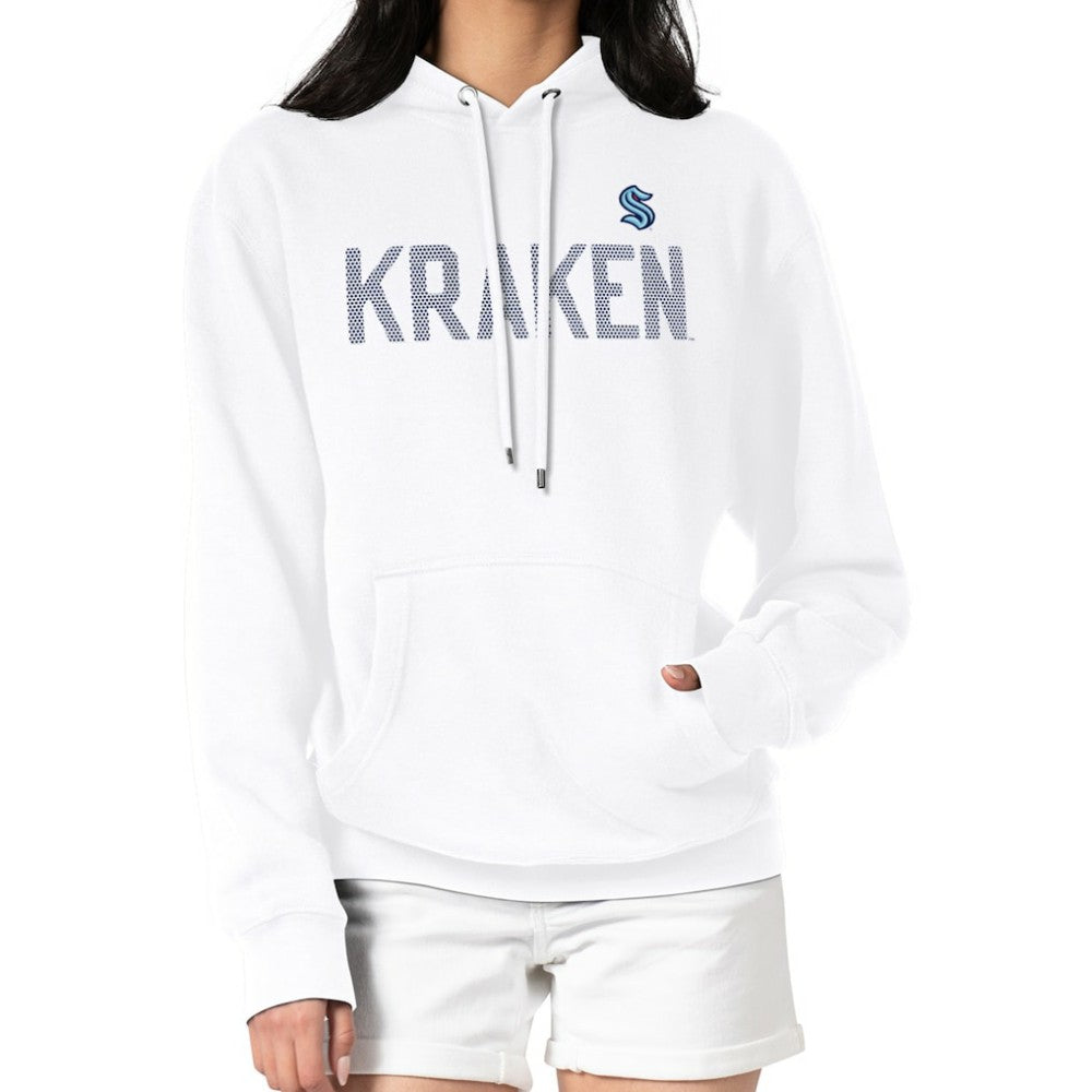 NHL Seattle Kraken G-III 4Her by Carl Banks Women's Dot Print Pullover Hoodie - White