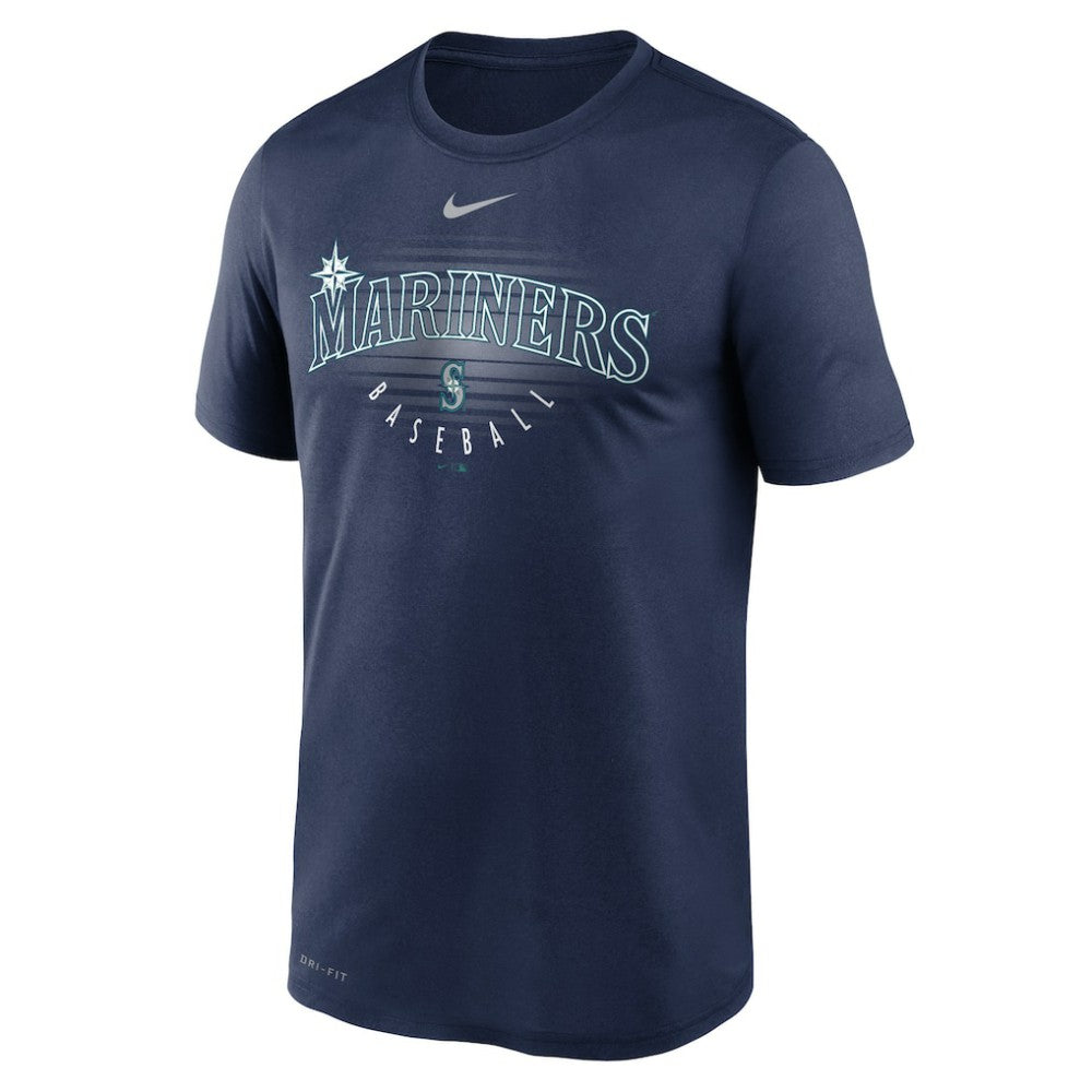 Seattle Mariners Nike Wordmark Outline Legend T-Shirt - Navy T-shirts