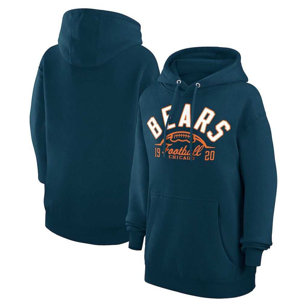 Chicago Bears Starter Unisex Half Ball Team Fleece Pullover Hoodie Navy