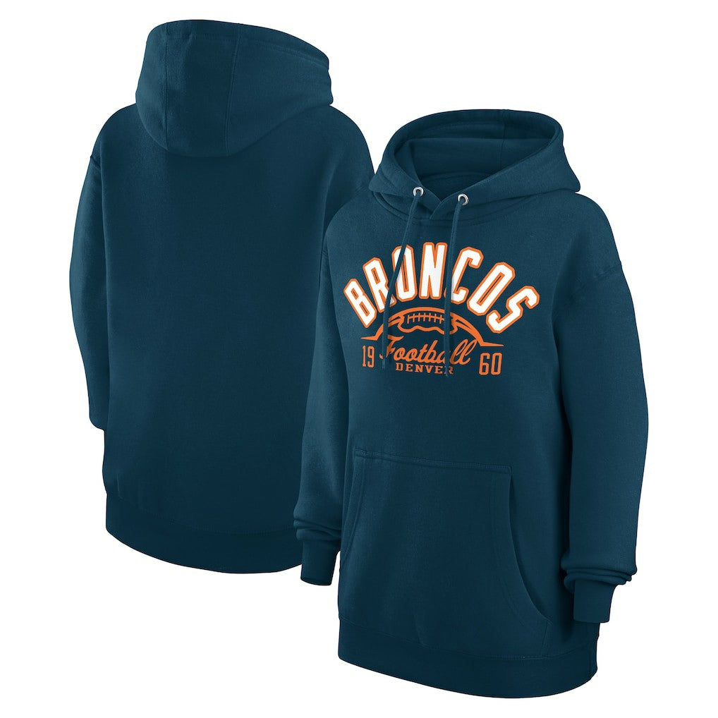 Denver Broncos Starter Unisex Half Ball Team Fleece Pullover Hoodie Navy