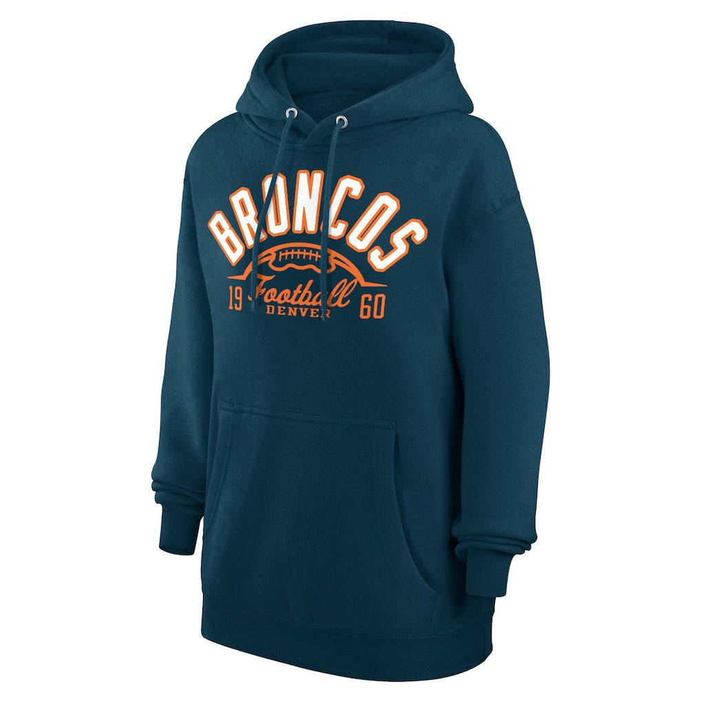 Denver Broncos Starter Unisex Half Ball Team Fleece Pullover Hoodie Navy