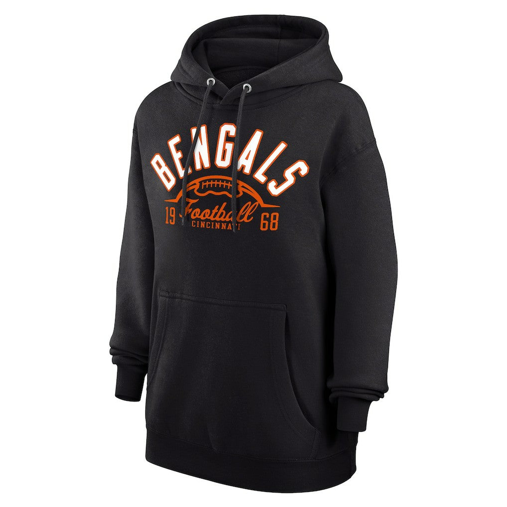 Cincinnati Bengals Starter Unisex Half Ball Team Fleece Pullover Hoodie Black