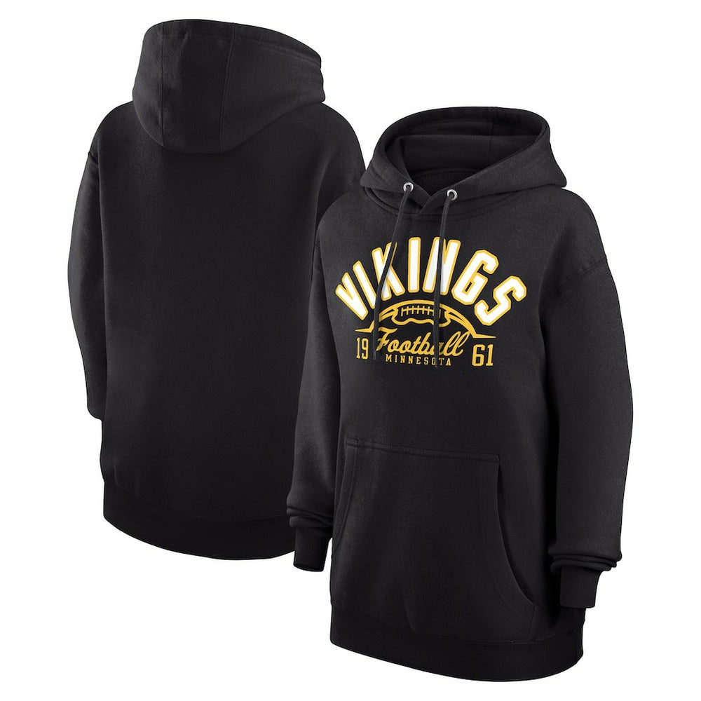 Minnesota Vikings Starter Unisex Half Ball Team Fleece Pullover Hoodie Black