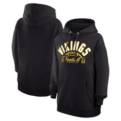 Minnesota Vikings Starter Unisex Half Ball Team Fleece Pullover Hoodie Black