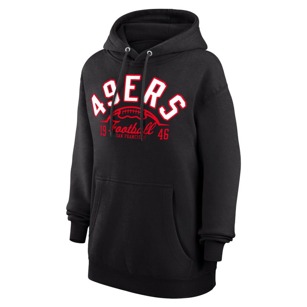 San Francisco 49ers Starter Unisex Half Ball Team Fleece Pullover Hoodie Black