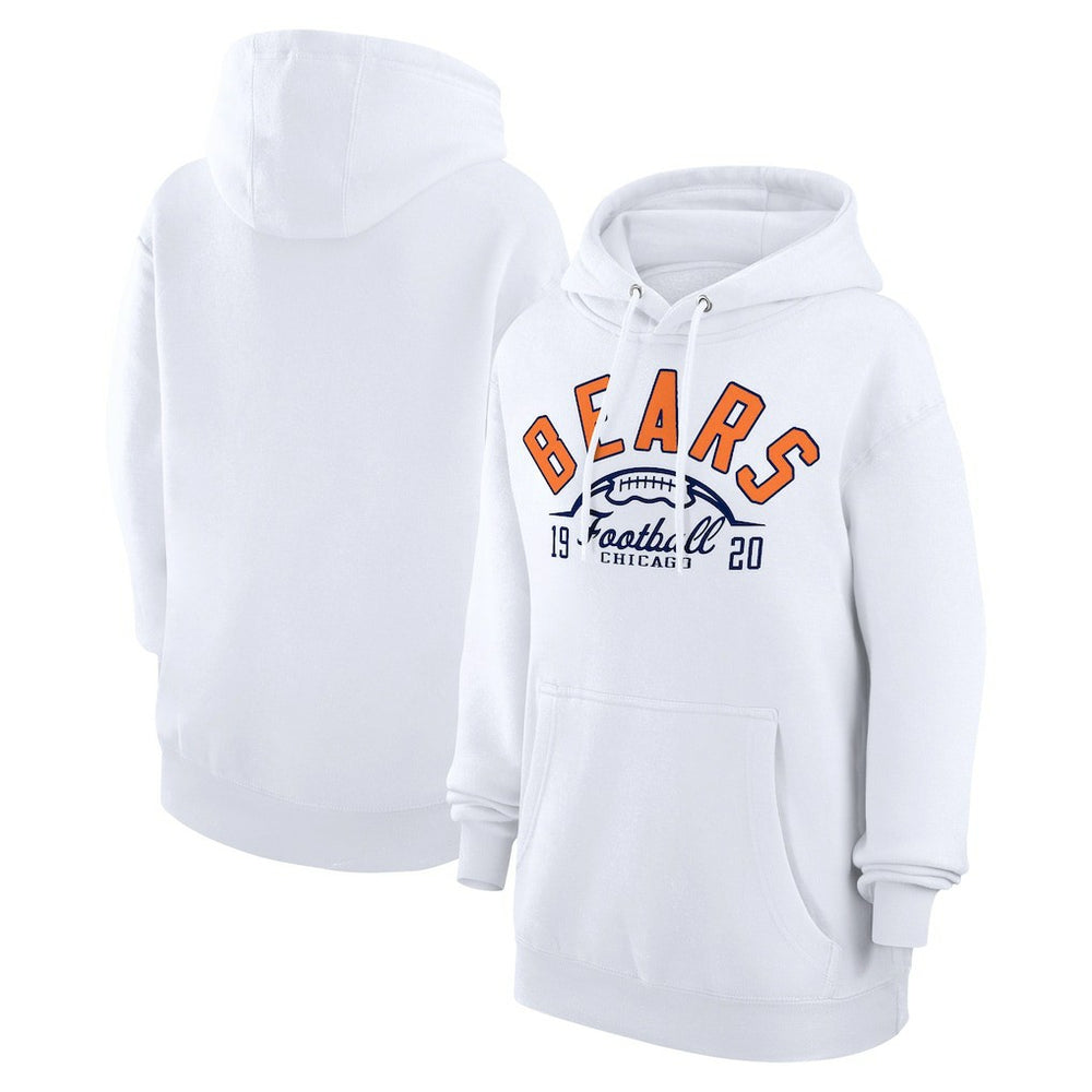 Chicago Bears Starter Unisex Half Ball Team Fleece Pullover Hoodie White