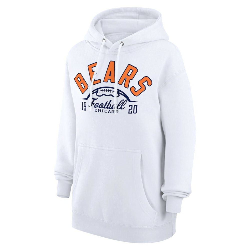 Chicago Bears Starter Unisex Half Ball Team Fleece Pullover Hoodie White