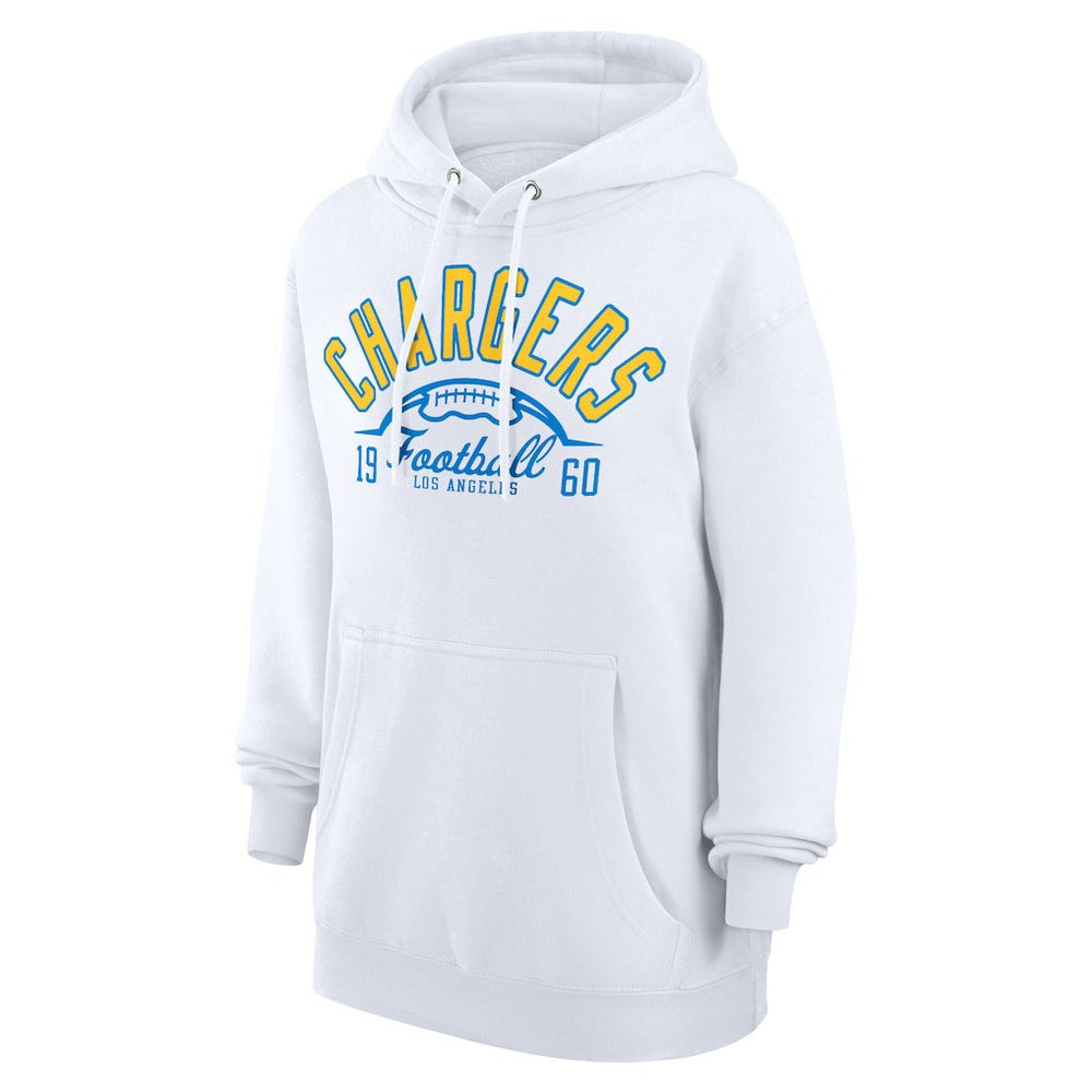 Los Angeles Chargers Starter Unisex Half Ball Team Fleece Pullover Hoodie White