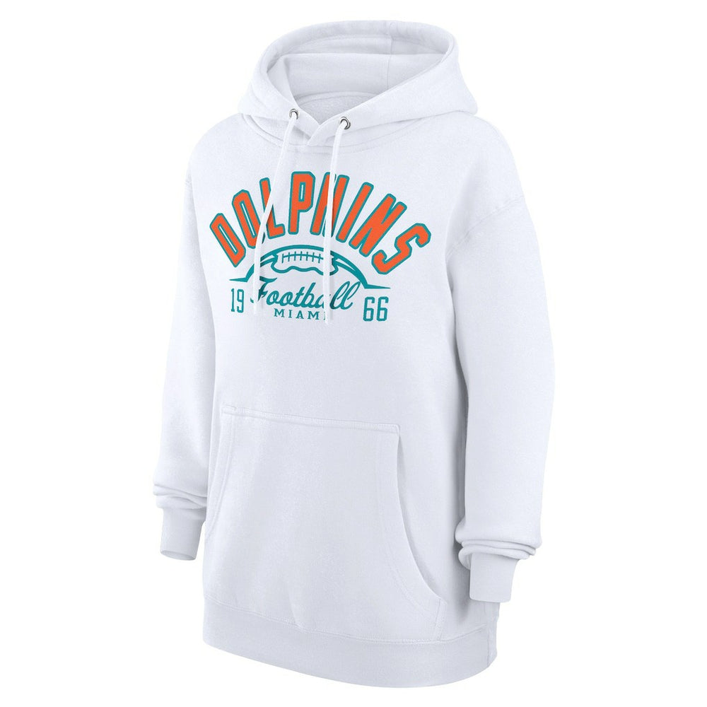 Miami Dolphins Starter Unisex Half Ball Team Fleece Pullover Hoodie White