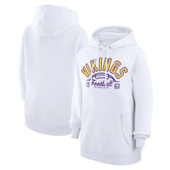 Minnesota Vikings Starter Unisex Half Ball Team Fleece Pullover Hoodie White
