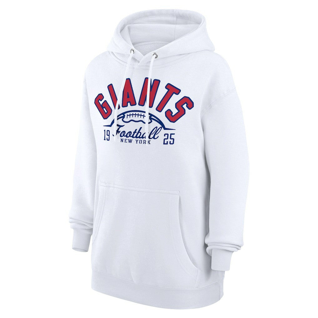 New York Giants Starter Unisex Half Ball Team Fleece Pullover Hoodie White