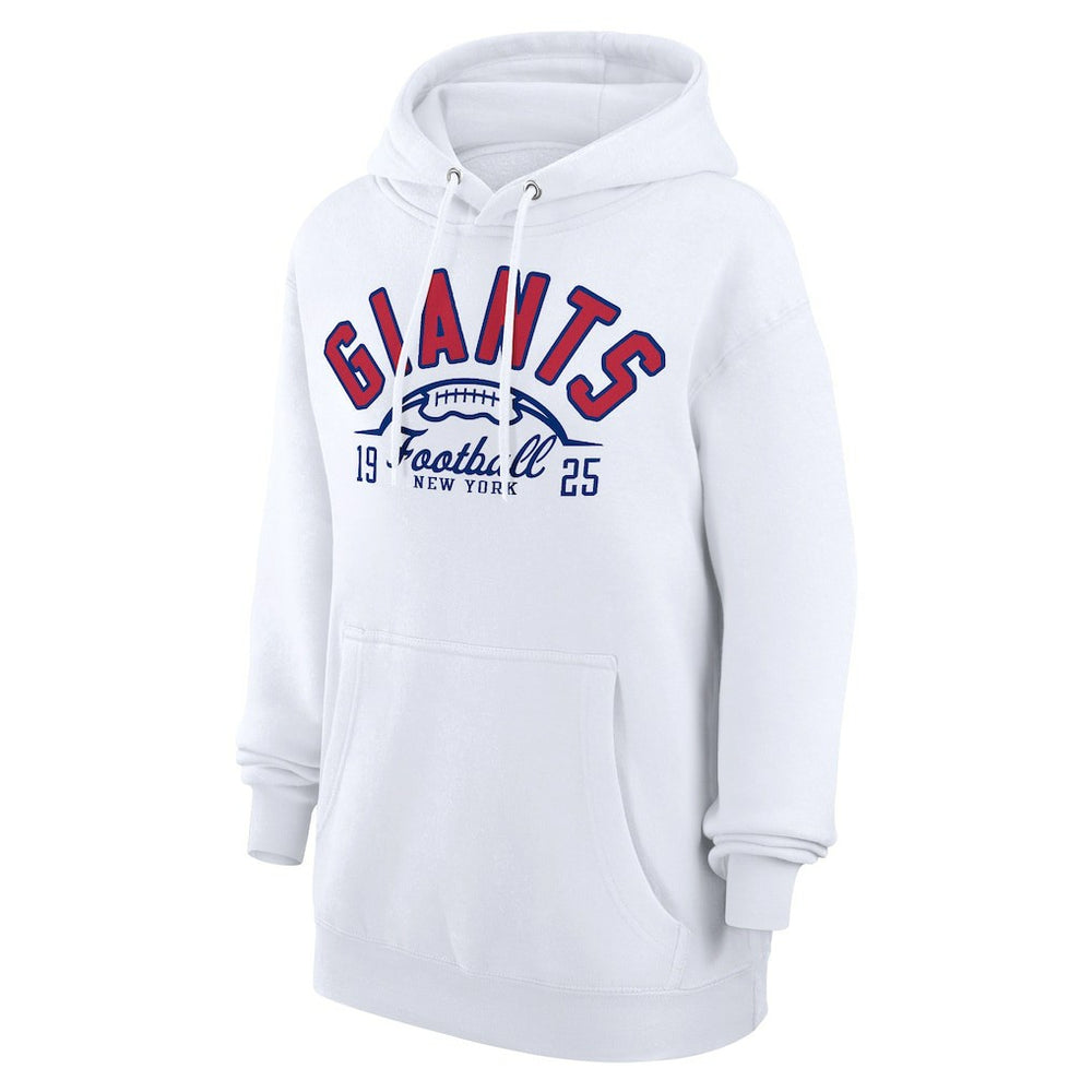 New York Giants Starter Unisex Half Ball Team Fleece Pullover Hoodie White