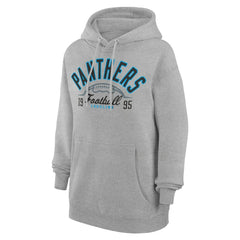 Carolina Panthers Starter Unisex Half Ball Team Fleece Pullover Hoodie Heather Gray