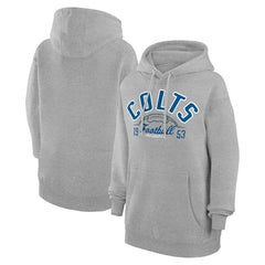 Indianapolis Colts Starter Unisex Half Ball Team Fleece Pullover Hoodie Heather Gray