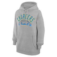 Los Angeles Chargers Starter Unisex Half Ball Team Fleece Pullover Hoodie Heather Gray