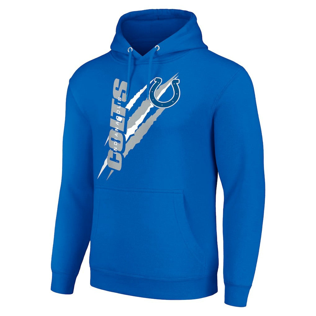 Indianapolis Colts Starter Unisex Color Scratch Fleece Pullover Hoodie Royal