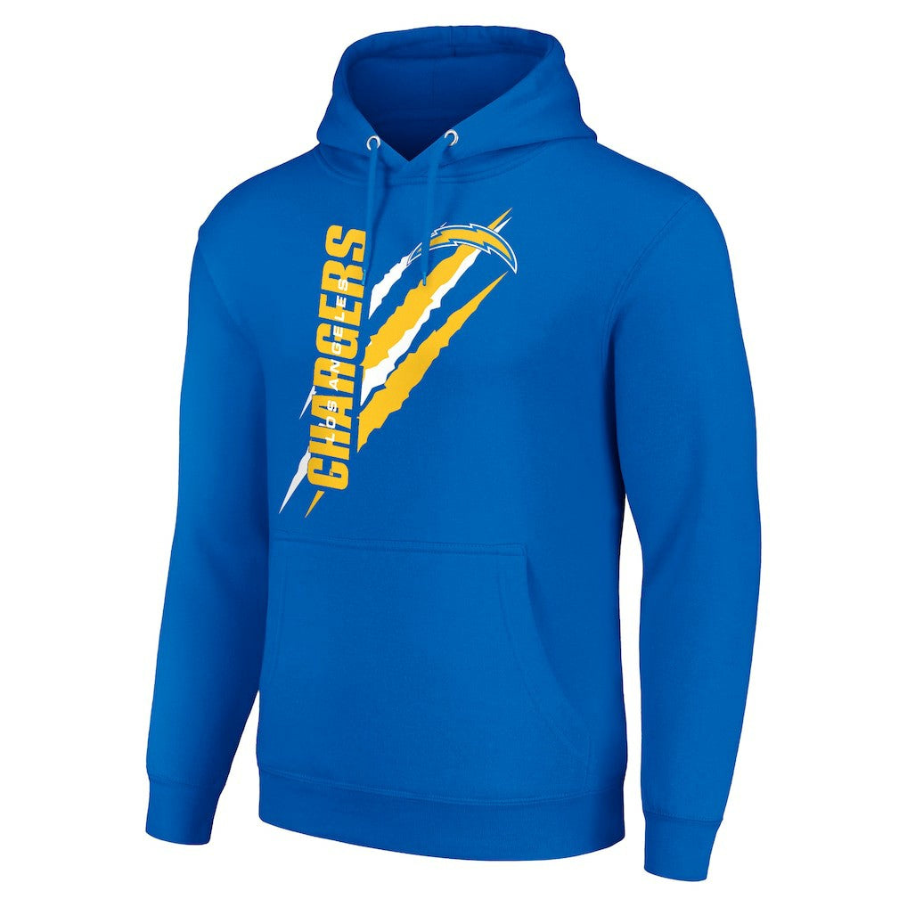 Los Angeles Chargers Starter Unisex Color Scratch Fleece Pullover Hoodie Royal