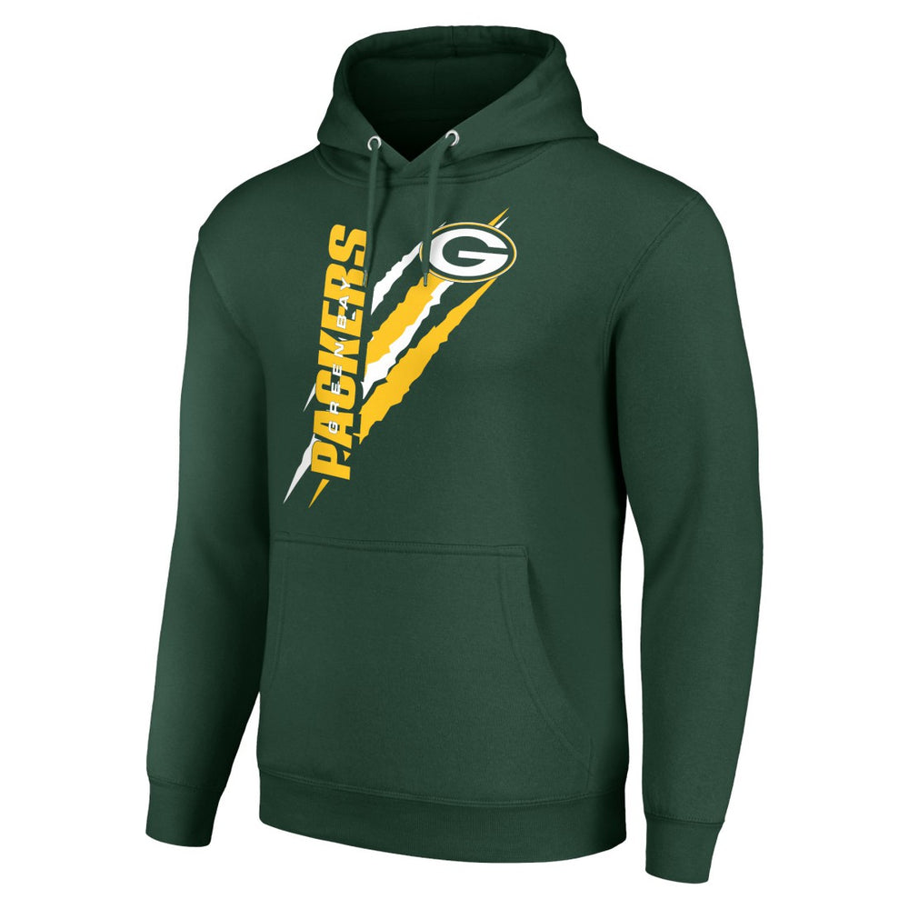 Green Bay Packers Starter Unisex Color Scratch Fleece Pullover Hoodie Green