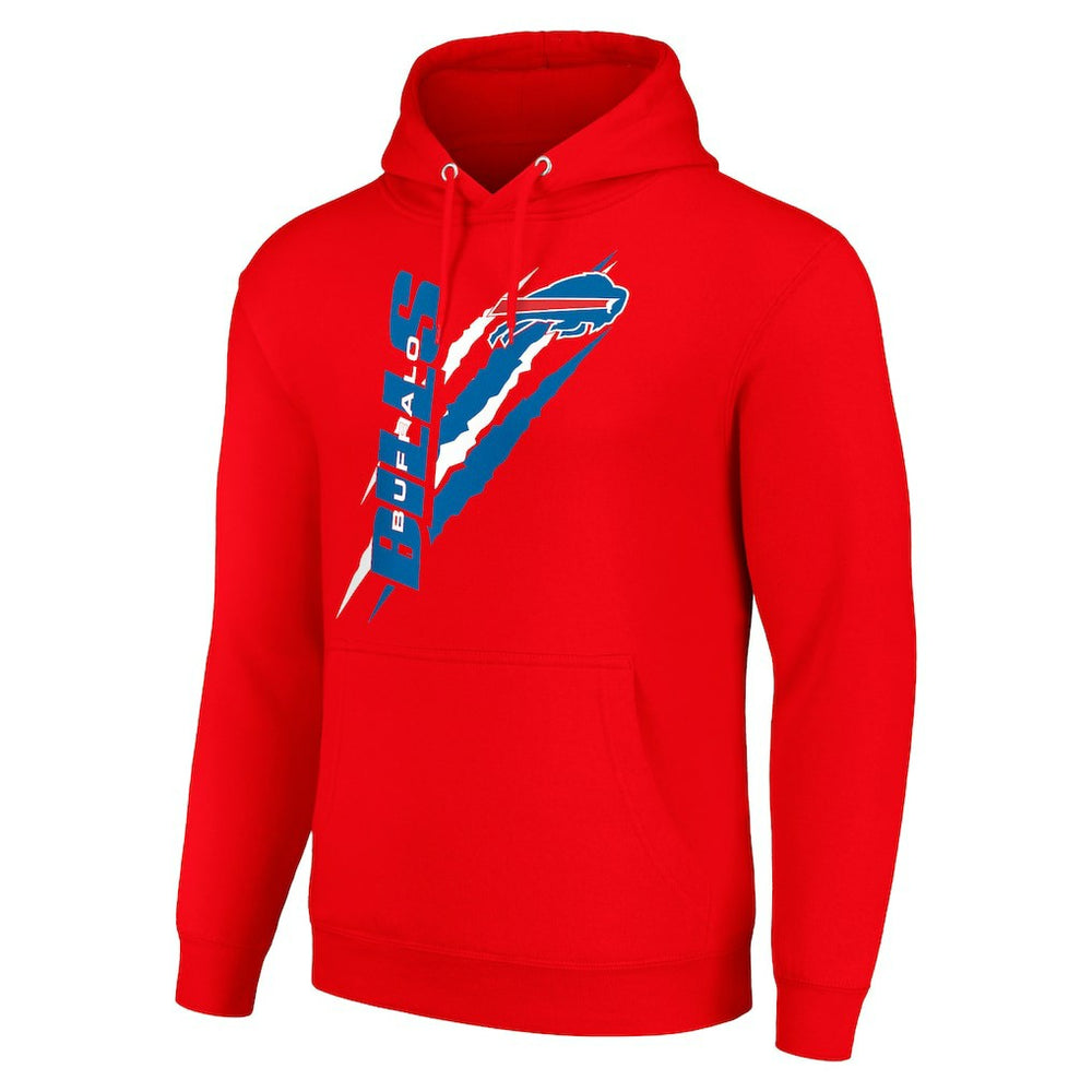 Buffalo Bills Starter Unisex Color Scratch Fleece Pullover Hoodie Red