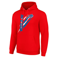 Buffalo Bills Starter Unisex Color Scratch Fleece Pullover Hoodie Red