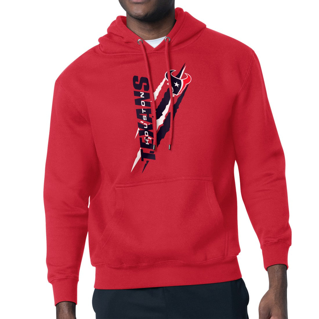 Houston Texans Starter Unisex Color Scratch Fleece Pullover Hoodie Red