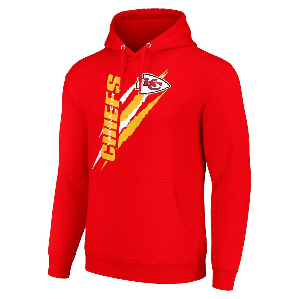 Kansas City Chiefs Starter Unisex Color Scratch Fleece Pullover Hoodie Red