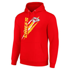 Kansas City Chiefs Starter Unisex Color Scratch Fleece Pullover Hoodie Red