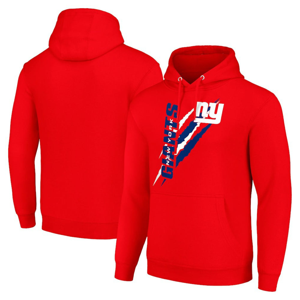 New York Giants Starter Unisex Color Scratch Fleece Pullover Hoodie Red