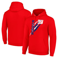 New York Giants Starter Unisex Color Scratch Fleece Pullover Hoodie Red