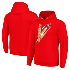 San Francisco 49ers Starter Unisex Color Scratch Fleece Pullover Hoodie Scarlet