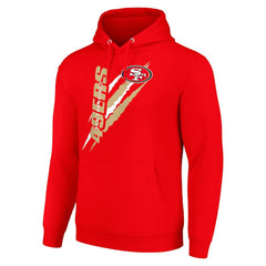 San Francisco 49ers Starter Unisex Color Scratch Fleece Pullover Hoodie Scarlet
